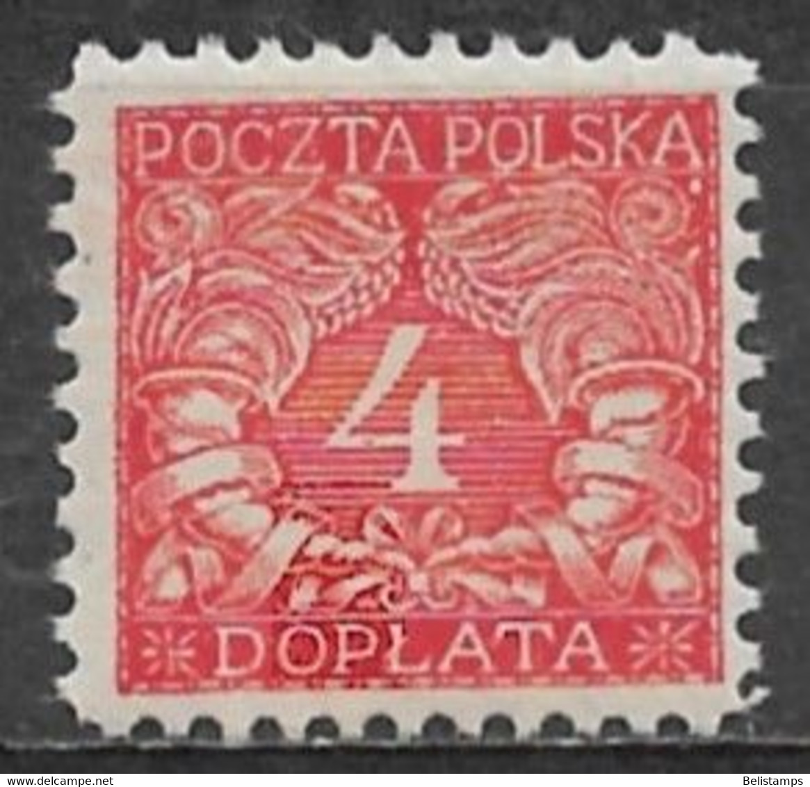 Poland 1919. Scott #J14 (MH) Numeral Of Value - Postage Due