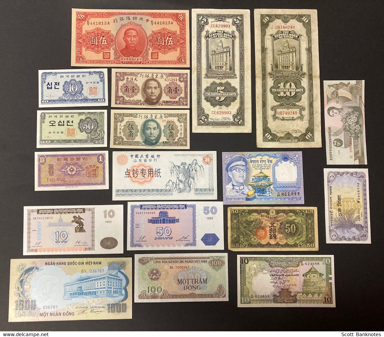 19 X Various Banknotes Including China, Korea And Vietnam - Chine