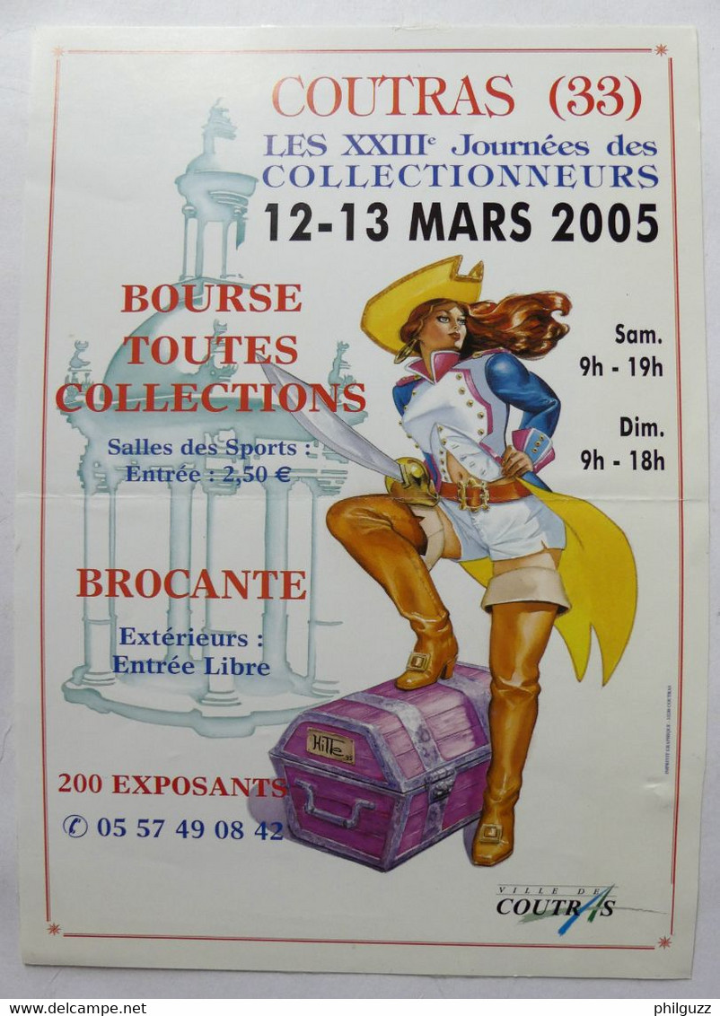 FLYERS COUTRAS 2005 PIRATE XXIII JOURNEE DES COLLECTIONNEURS - Objets Publicitaires