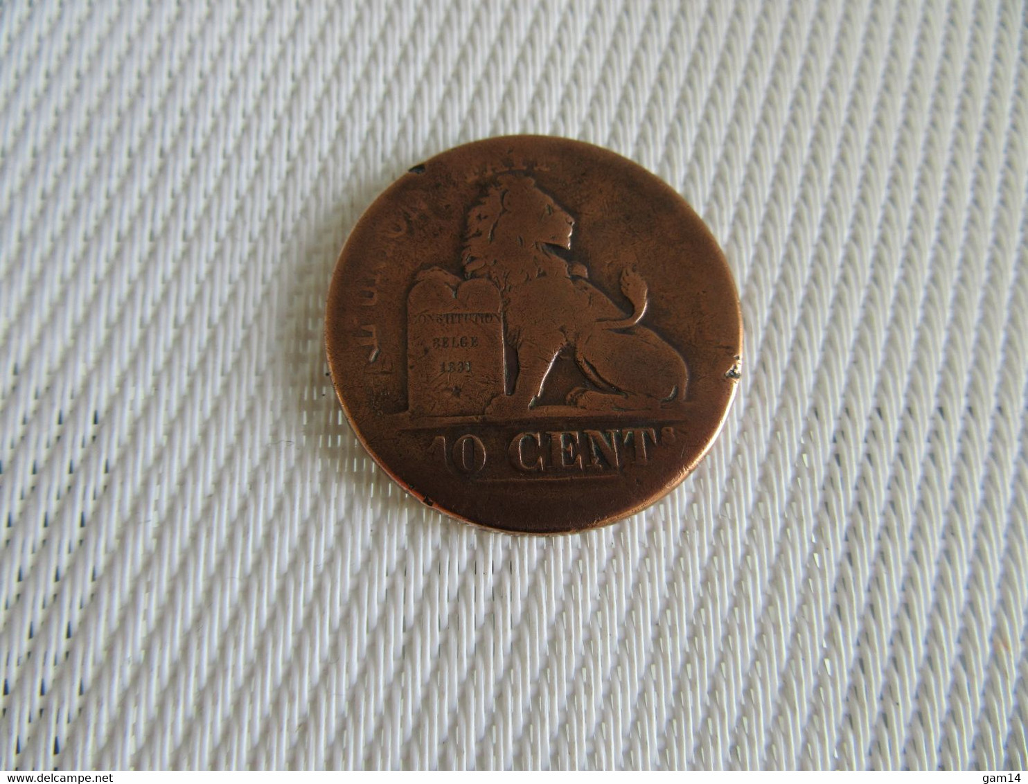 Pièce De 10 Centimes Ancienne En Cuivre. Belgique. 1831 - 10 Cent