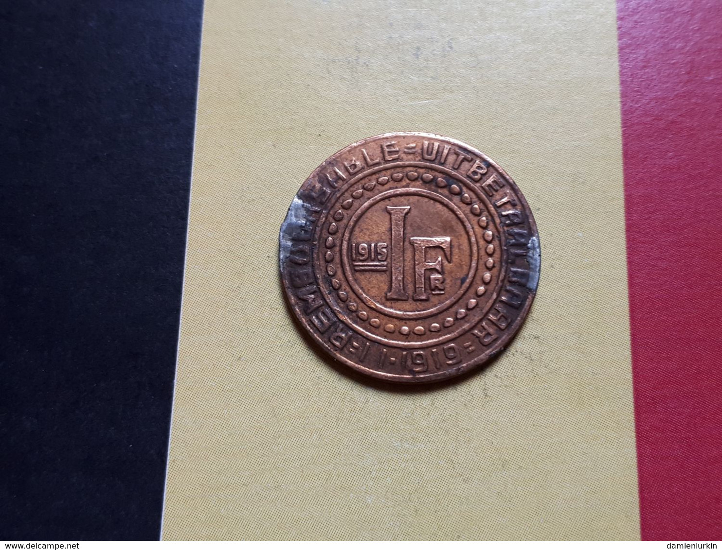BELGIE/BELGIQUE GENT/GAND 1FR 1915 SANS POINT = I I-1919 - Monétaires / De Nécessité
