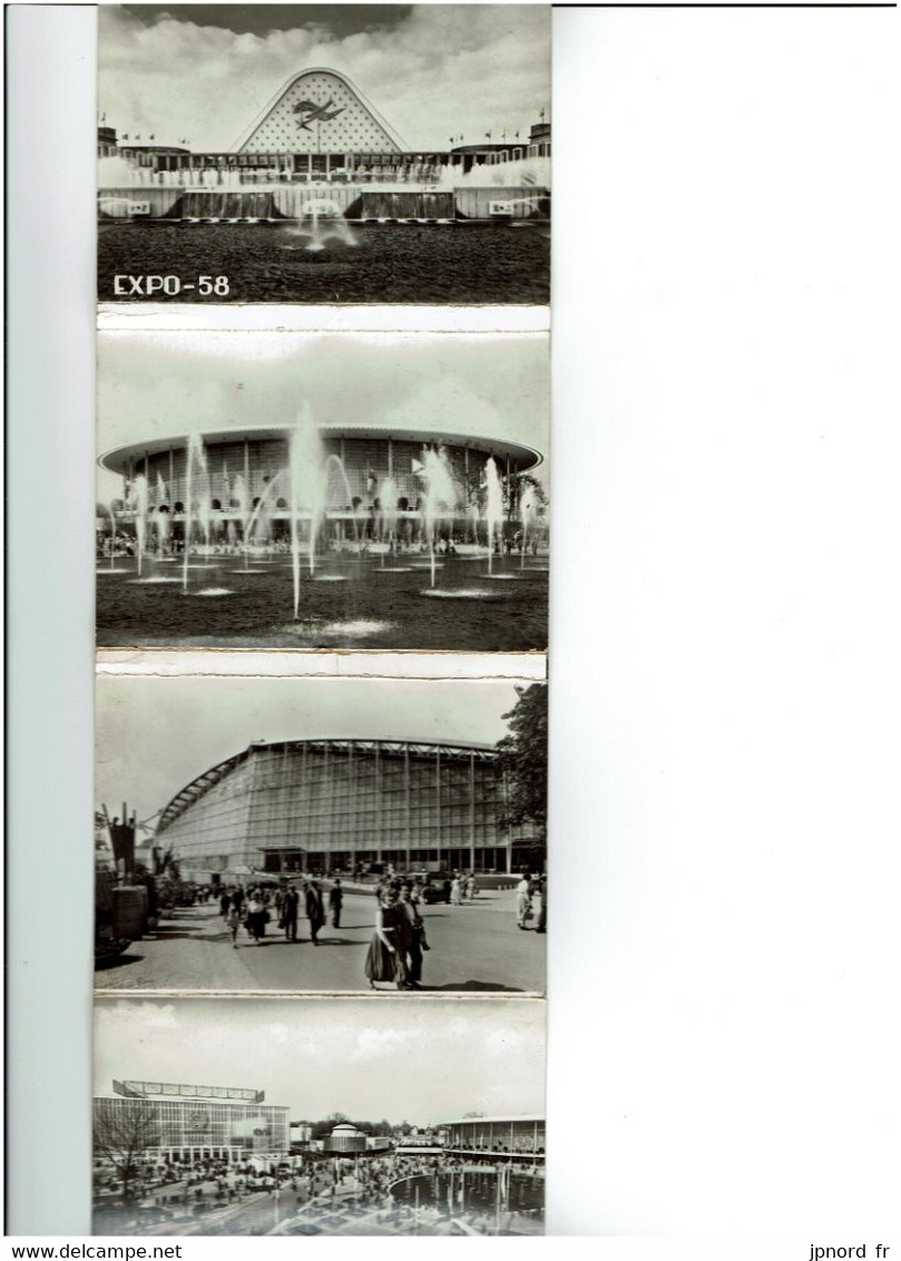 Exposition Universelle De Bruxelles 1958, Pochette De 10 Mini Cartes - Expositions Universelles