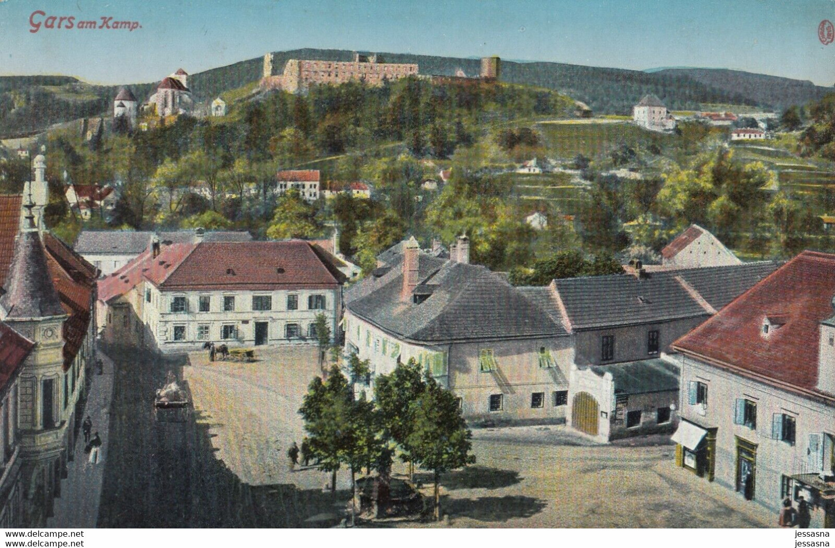 AK - NÖ - GARS Am Kamp - Ortszentrum Mit Bürgerhäusern 1912 - Horn