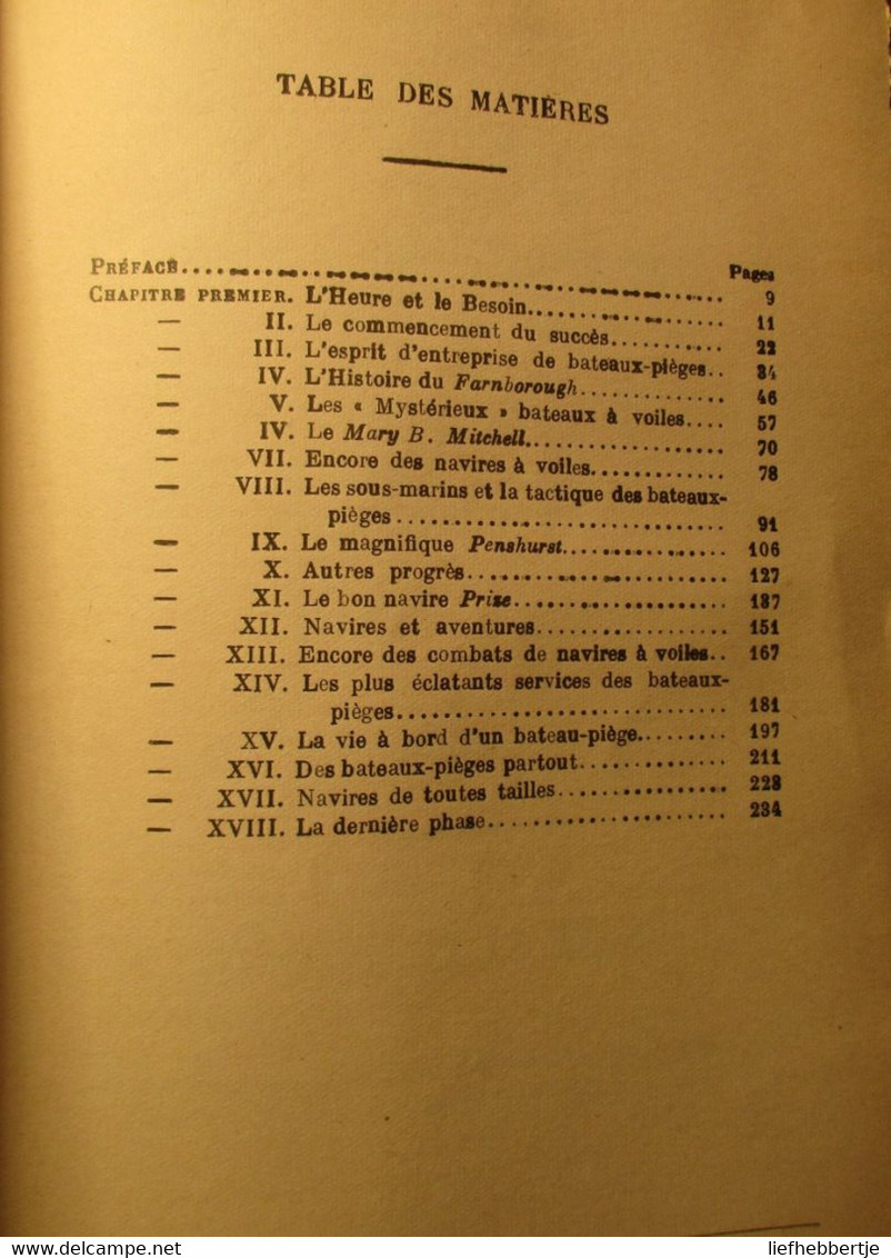 Les Bateaux-pièges (Q-ships) Contre Les Sous-marins Allemands - Par E. Chattterton - 1931 - Bateaux