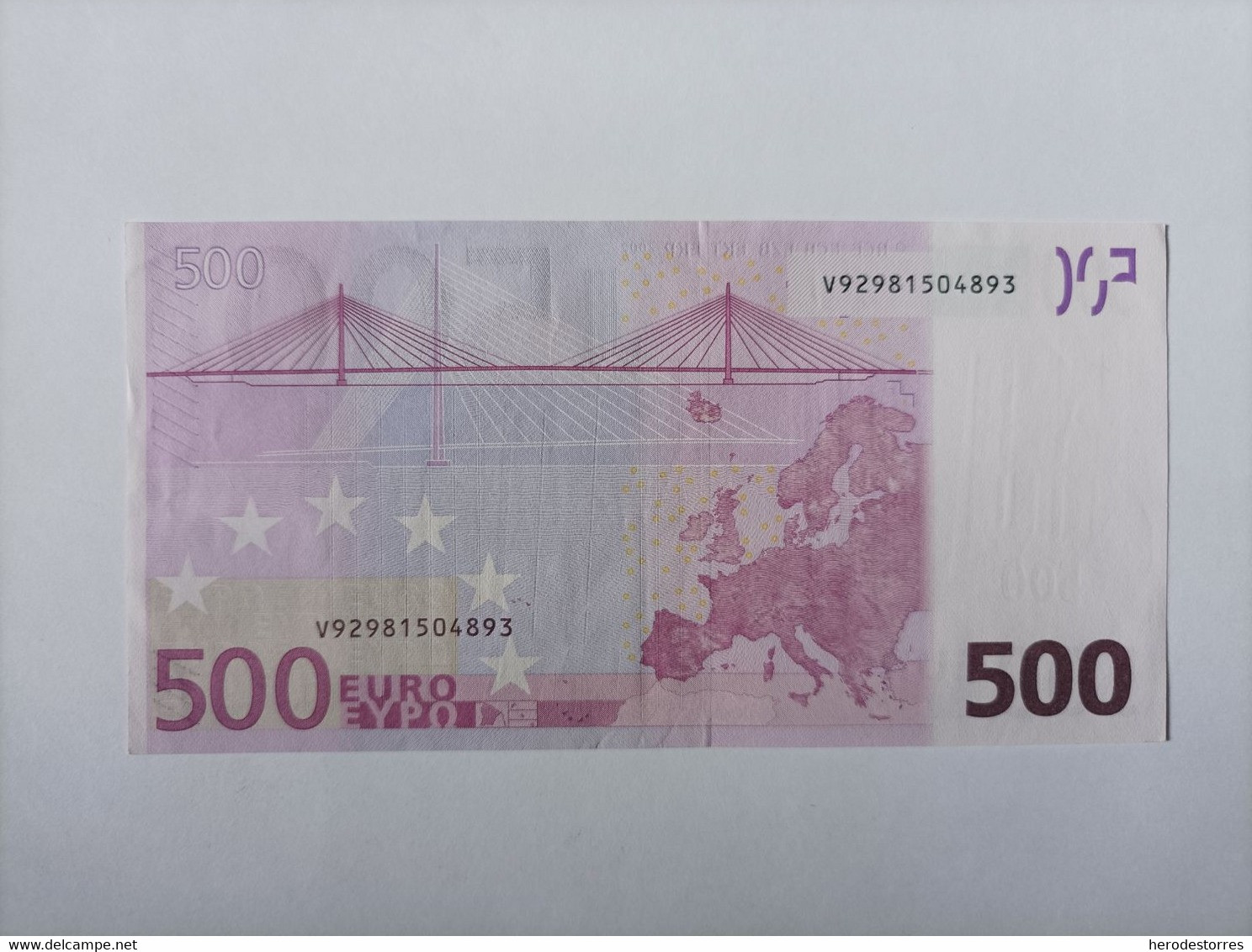 500 EURO SPANIEN(V), T001, DUISEMBERG, AUNC, Very Scarce - 500 Euro