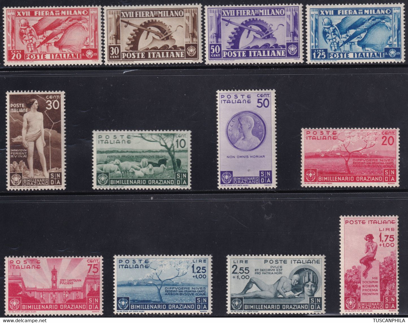 Regno D'Italia 1936 Serie Complete Sass. 394/397+398/405 MNH** Cv 445 - Mint/hinged