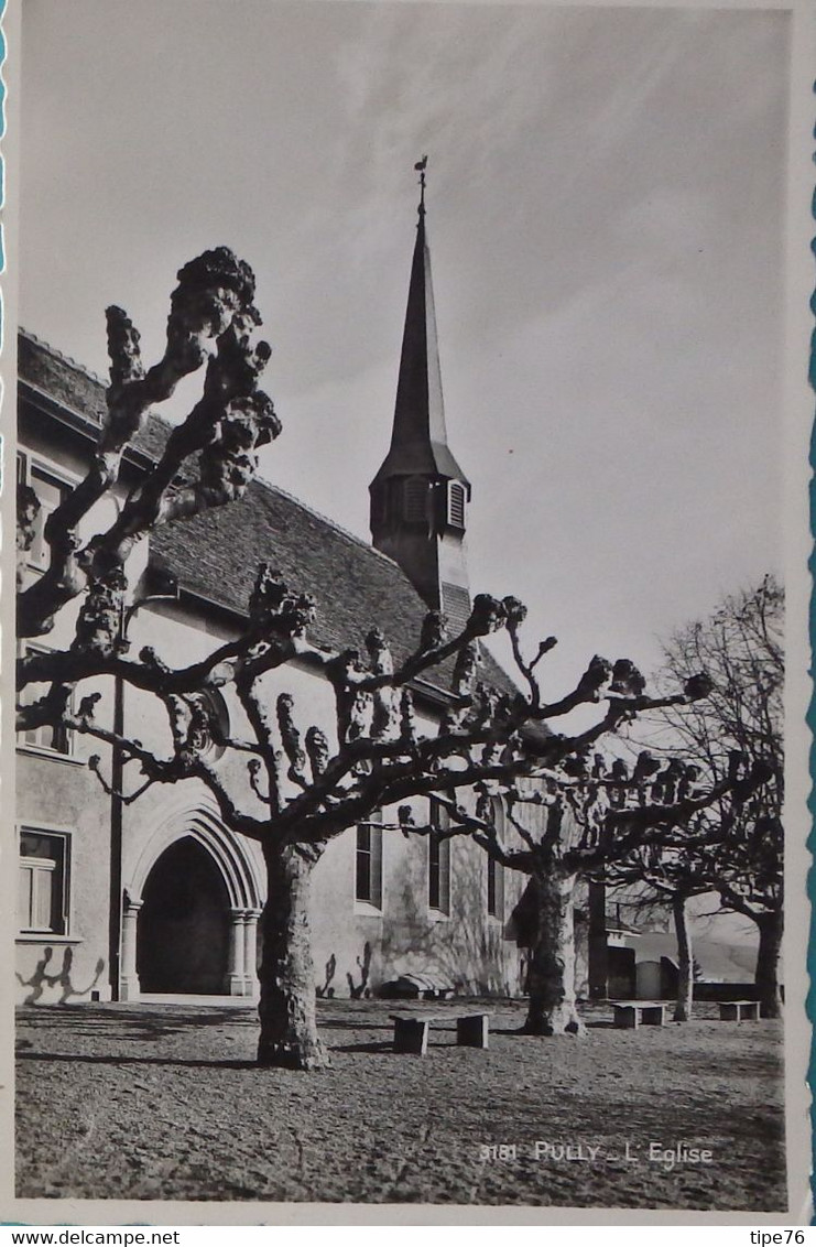 Suisse Carte Photo Pully L'église 3181 - Pully