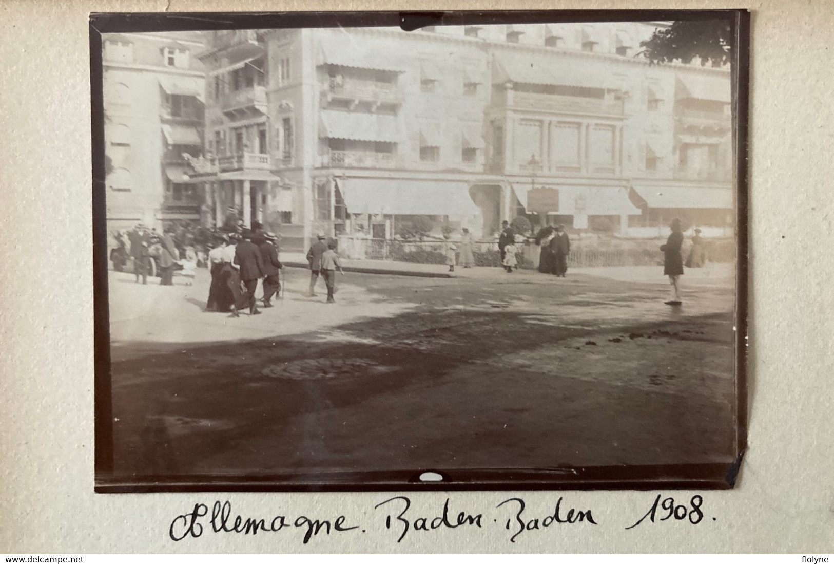 Baden Baden - Photo Ancienne Albuminée Circa 1908 - Une Rue , Strasse - Allemagne Germany - Baden-Baden