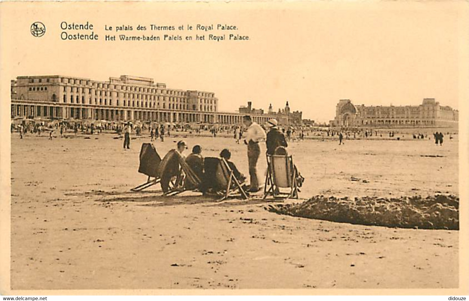 Belgique - Ostende - Le Palais Des Thermes Et Le Royal Palace - Animée - Scènes De Plage - Carte Neuve - CPA - Voir Scan - Oostende