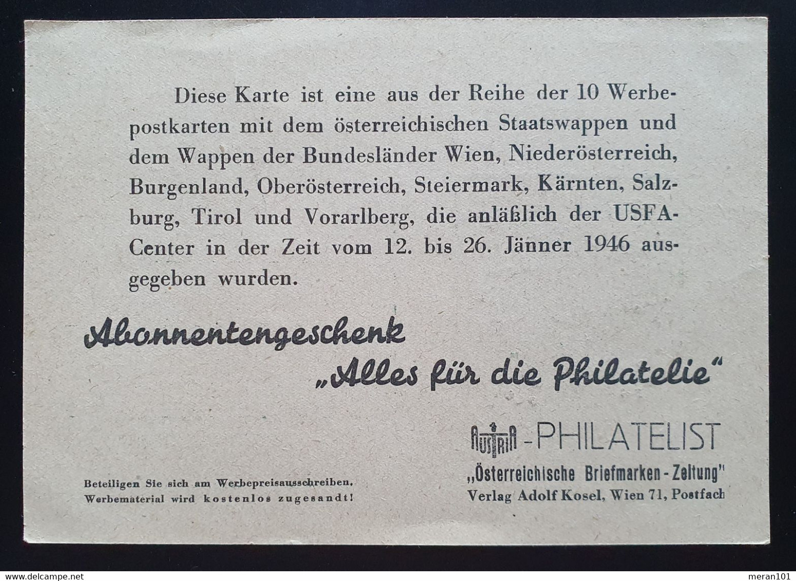 Österreich 1946, Steiermark Postkarte USA - AUSSTELLUNG Sonderstempel - Cartas & Documentos