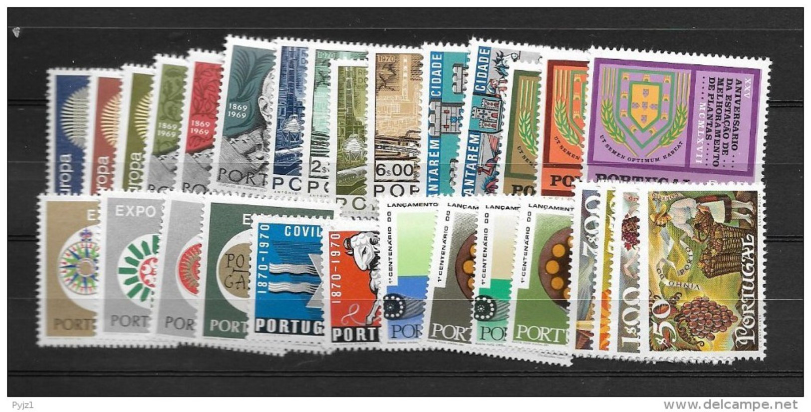 1970 MNH Portugal, Year Complete, Postfris - Années Complètes