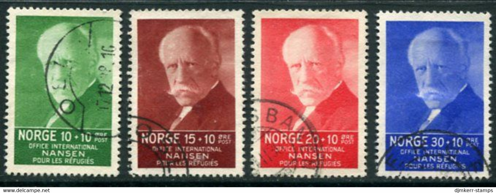 NORWAY 1935 Nansen Refugee Fund Set Of 4, Used.  Michel 172-75 - Used Stamps