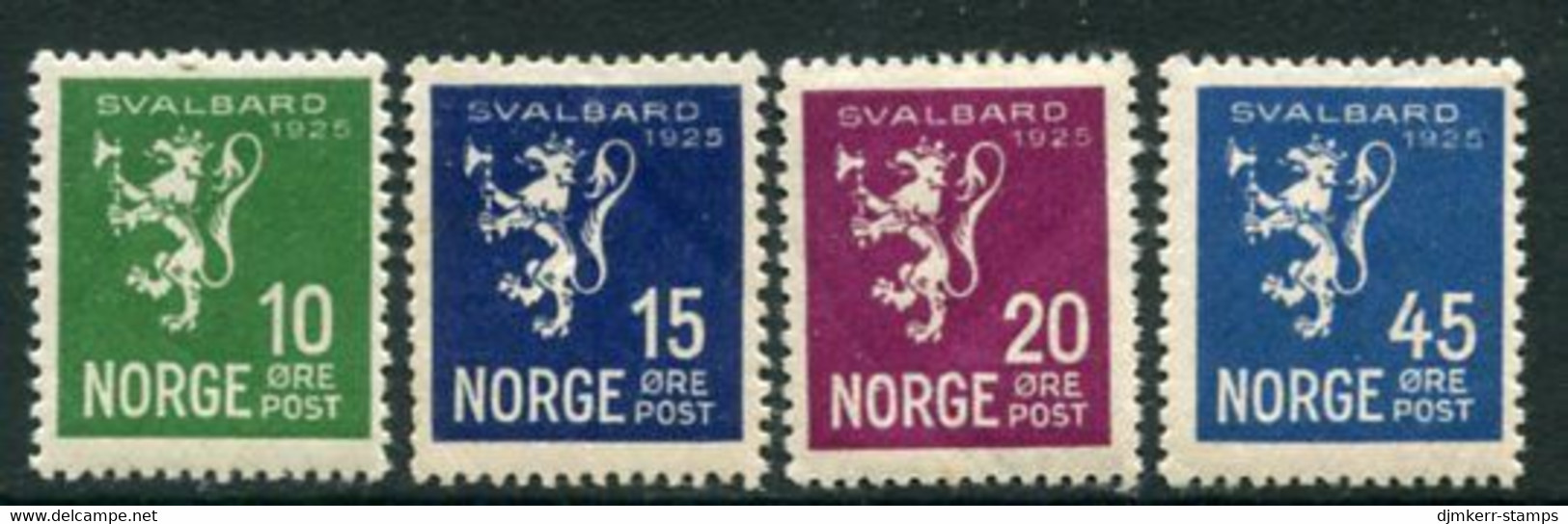 NORWAY 1925 Annexation Of Svalbard Set Of 4,LHM / *.  Michel 116-19 - Ongebruikt