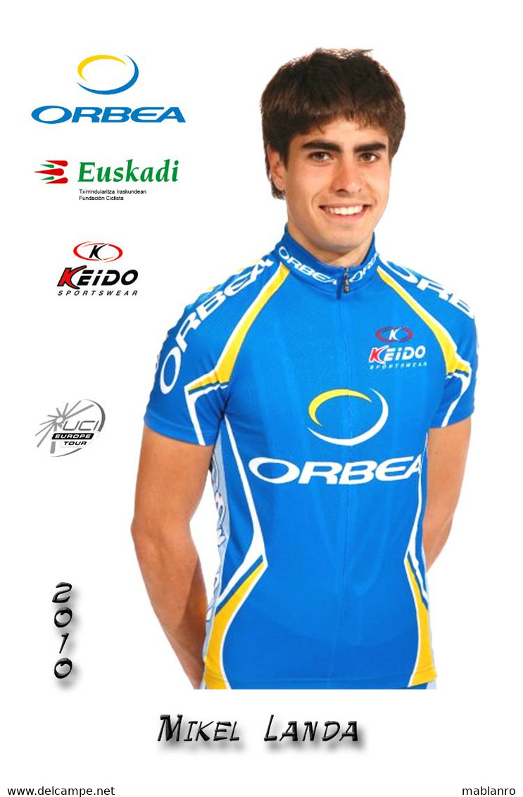 CARTE CICLISME MIKEL LANDA TEAM ORBEA 2010 - Cycling