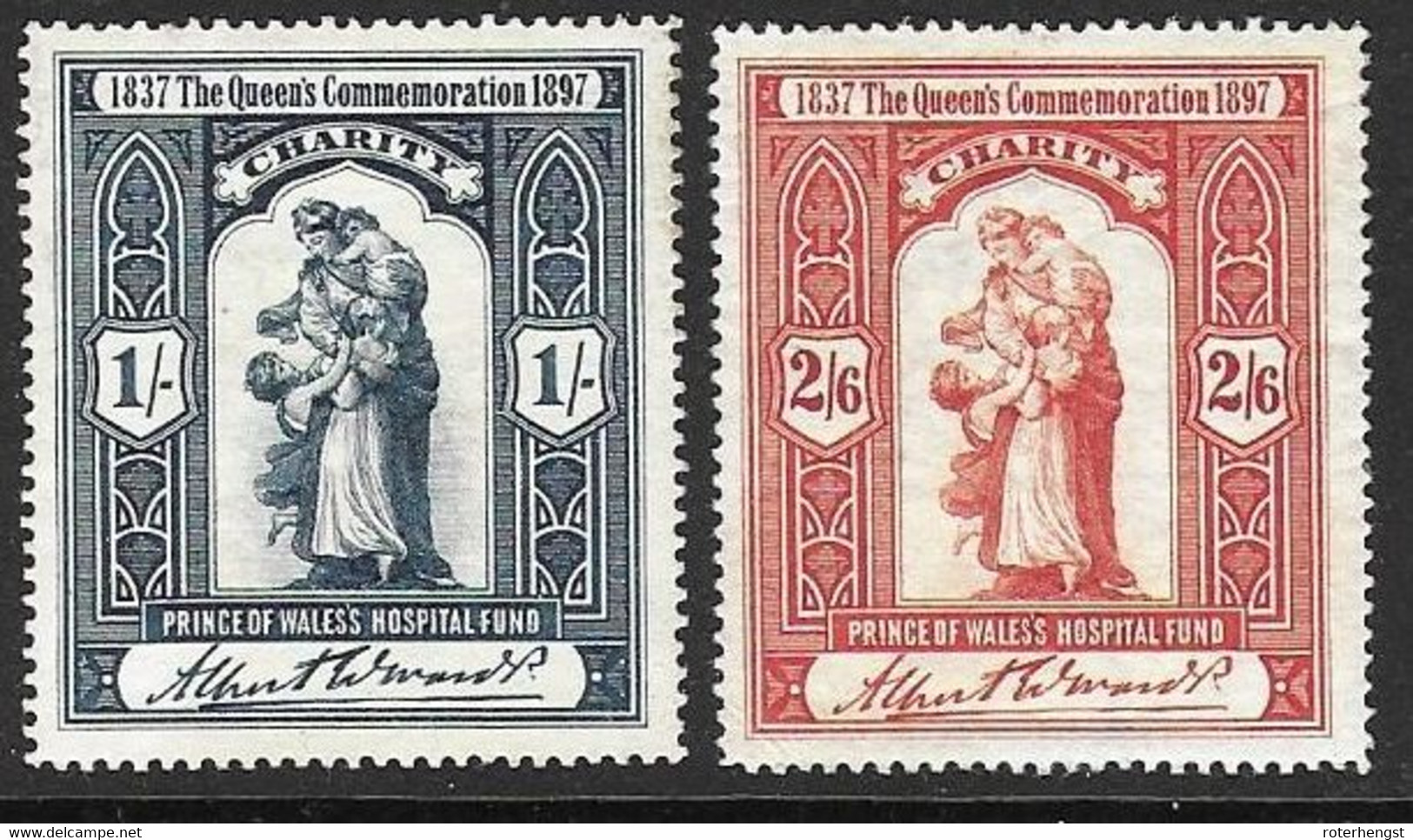 Queens Commemoration 1897 Mh * Charity Stamps - Neufs
