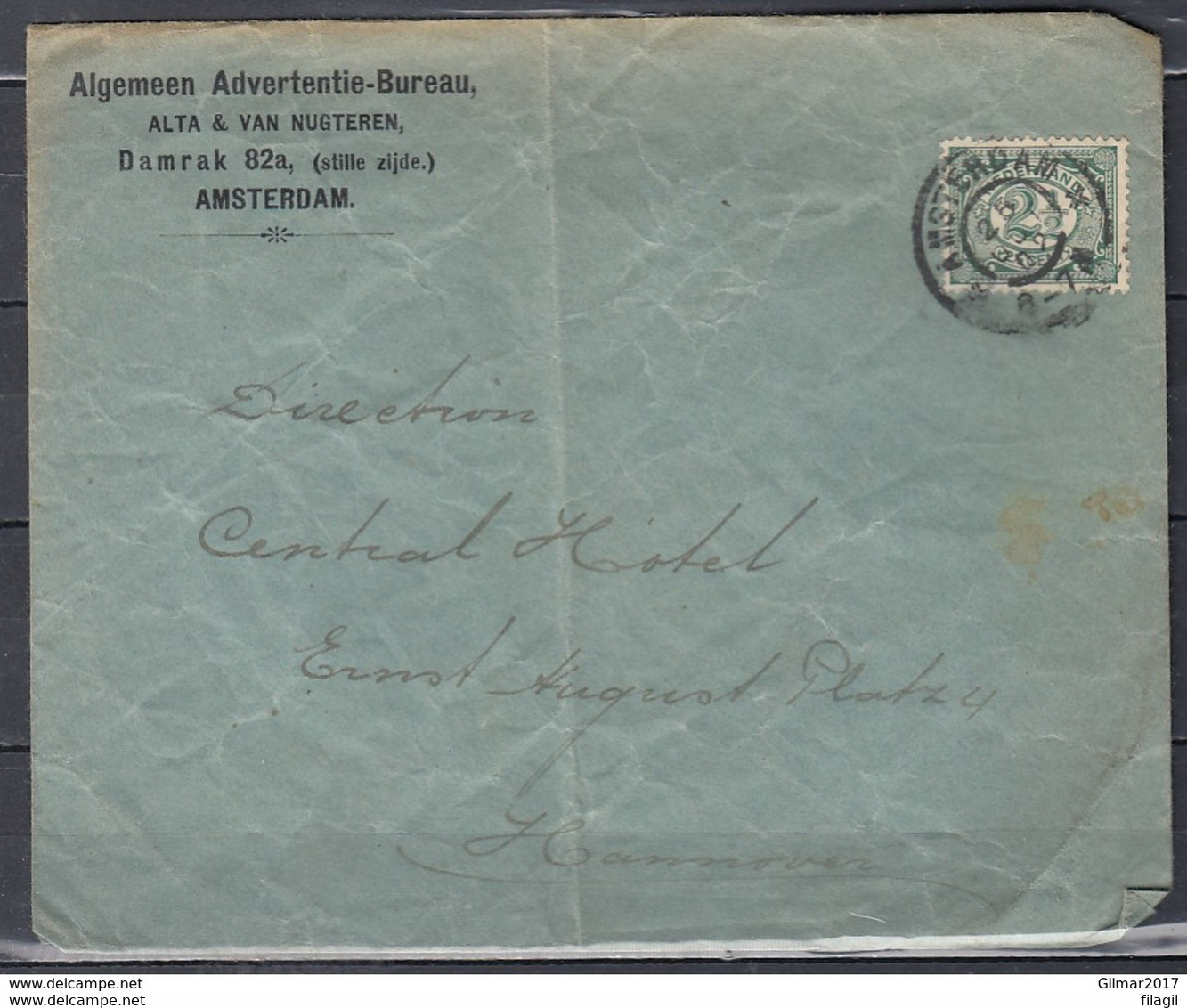 Brief Van Amsterdam Naar Hannover - Brieven En Documenten