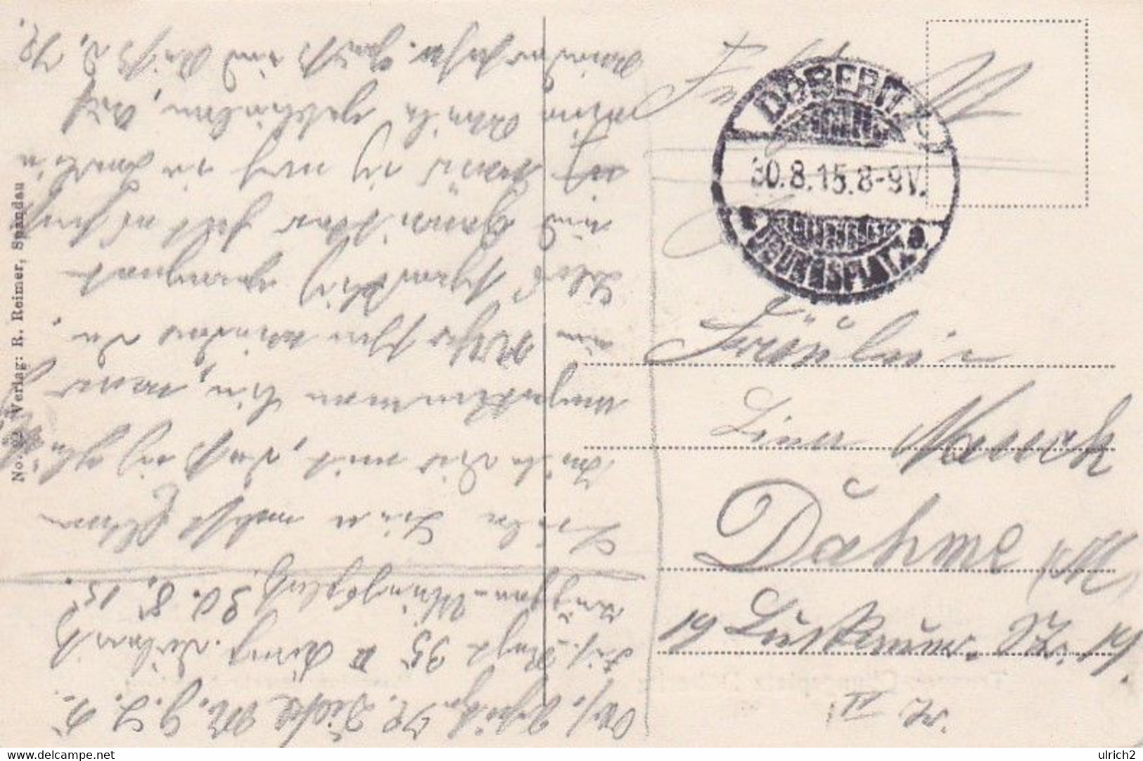 AK Truppen-Übungsplatz Döberitz - Maschinengewehr-Abteilung - Feldpost Döberitz 1915 (57553) - Rathenow