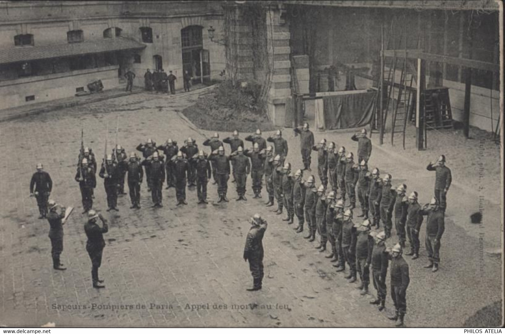 CPA CP Sapeurs Pompiers De Paris Appel Des Morts Au Feu - Sapeurs-Pompiers