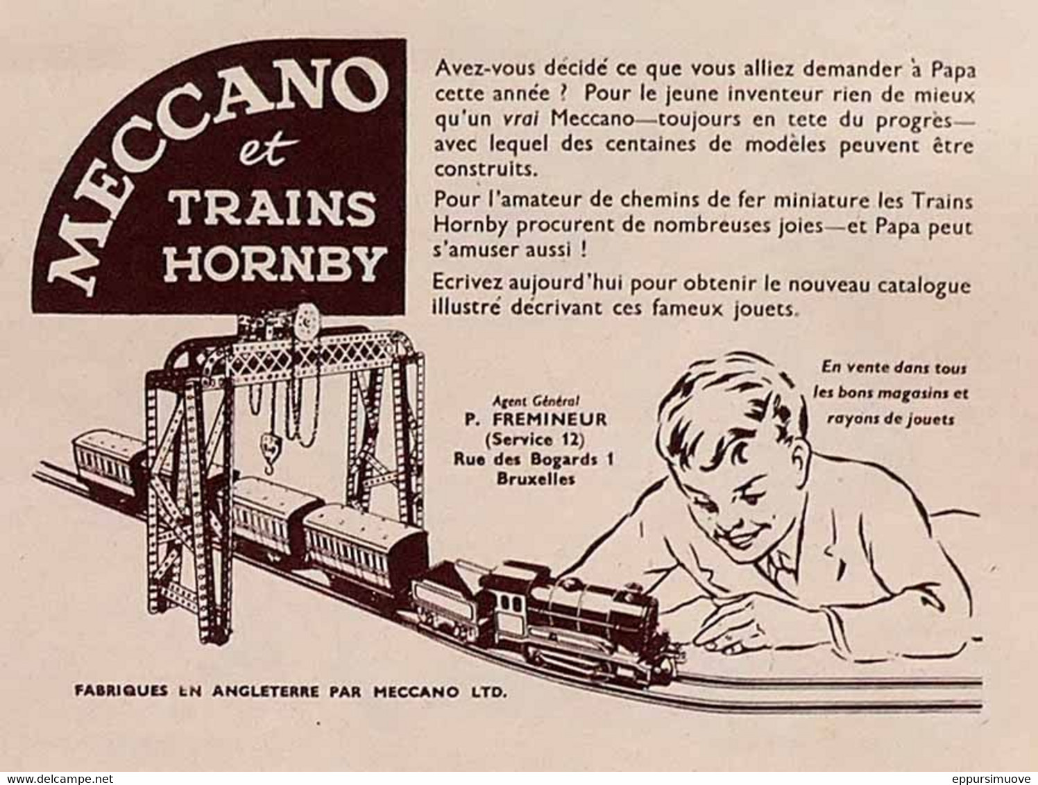 Publicité Papier MECCANO TRAINS HORNBY  1951 PIP1052099 - Pubblicitari