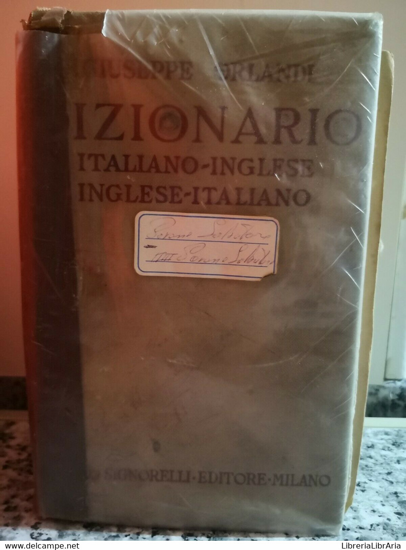 Dizionario Italiano- Inglese, Inglese- Italiano	 Di Giuseppe Orlandi,1964,  -F - Taalcursussen