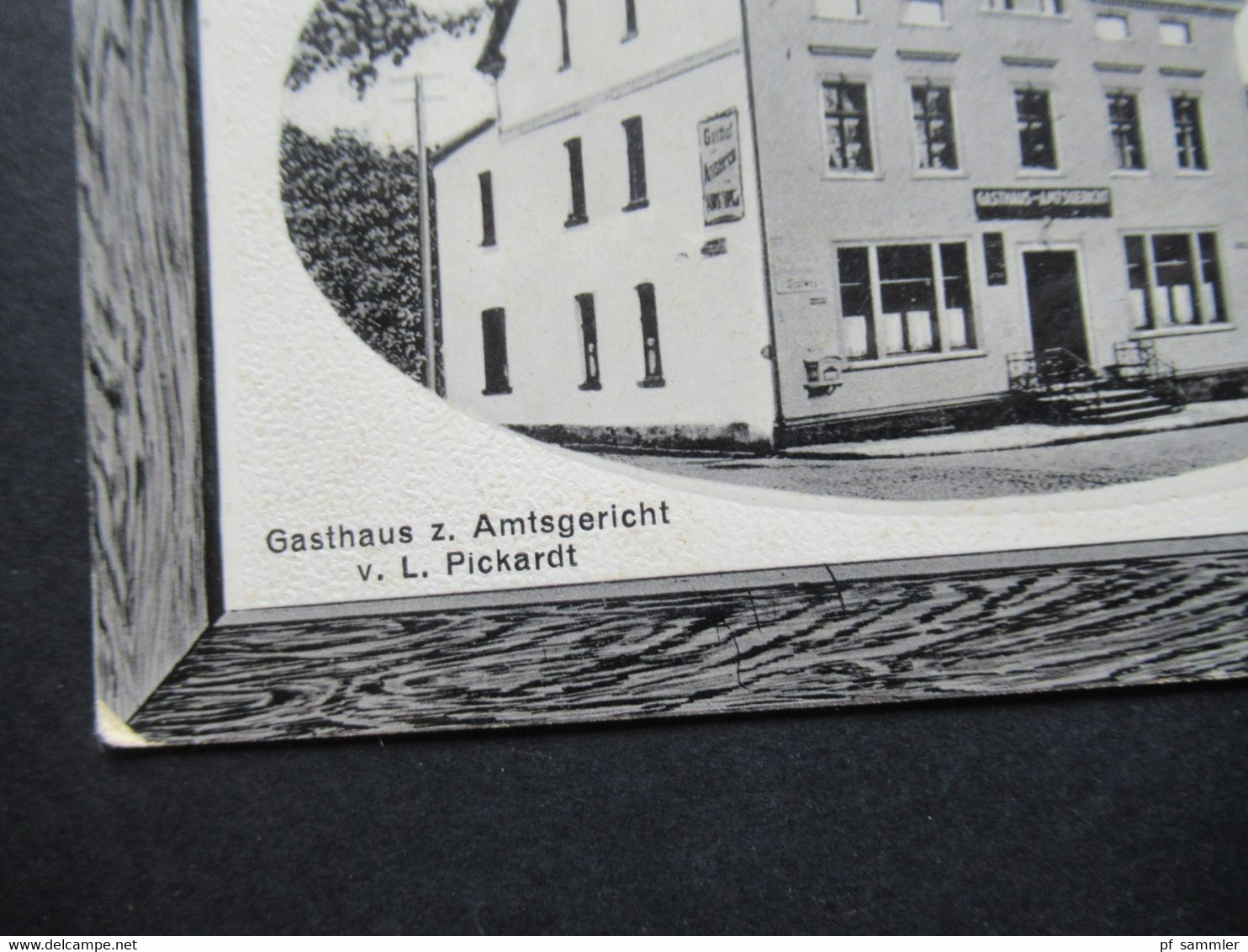 Feldpost AK 1.WK 1917 Echtfoto AK Plettenberg Gasthaus Z. Amtsgericht V. L. Pickardt Stp. Vereinslazarett Plettenberg - Plettenberg