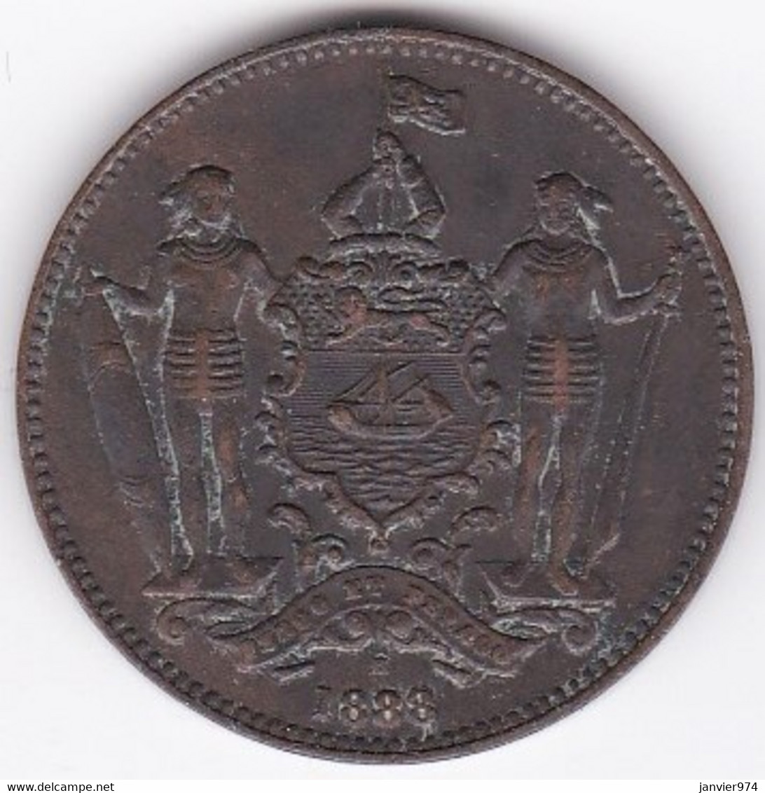 British North Borneo, One Cent 1888 H .Victoria. En Bronze. KM# 2 - Malaysie