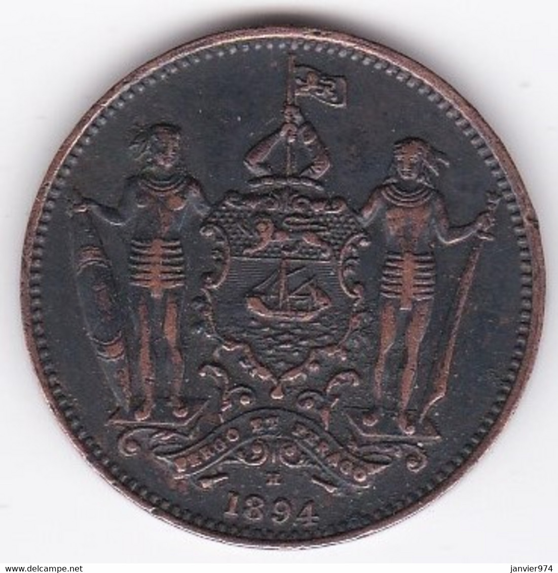 British North Borneo, One Cent 1894 H .Victoria. En Bronze. KM# 2. Rare - Malesia