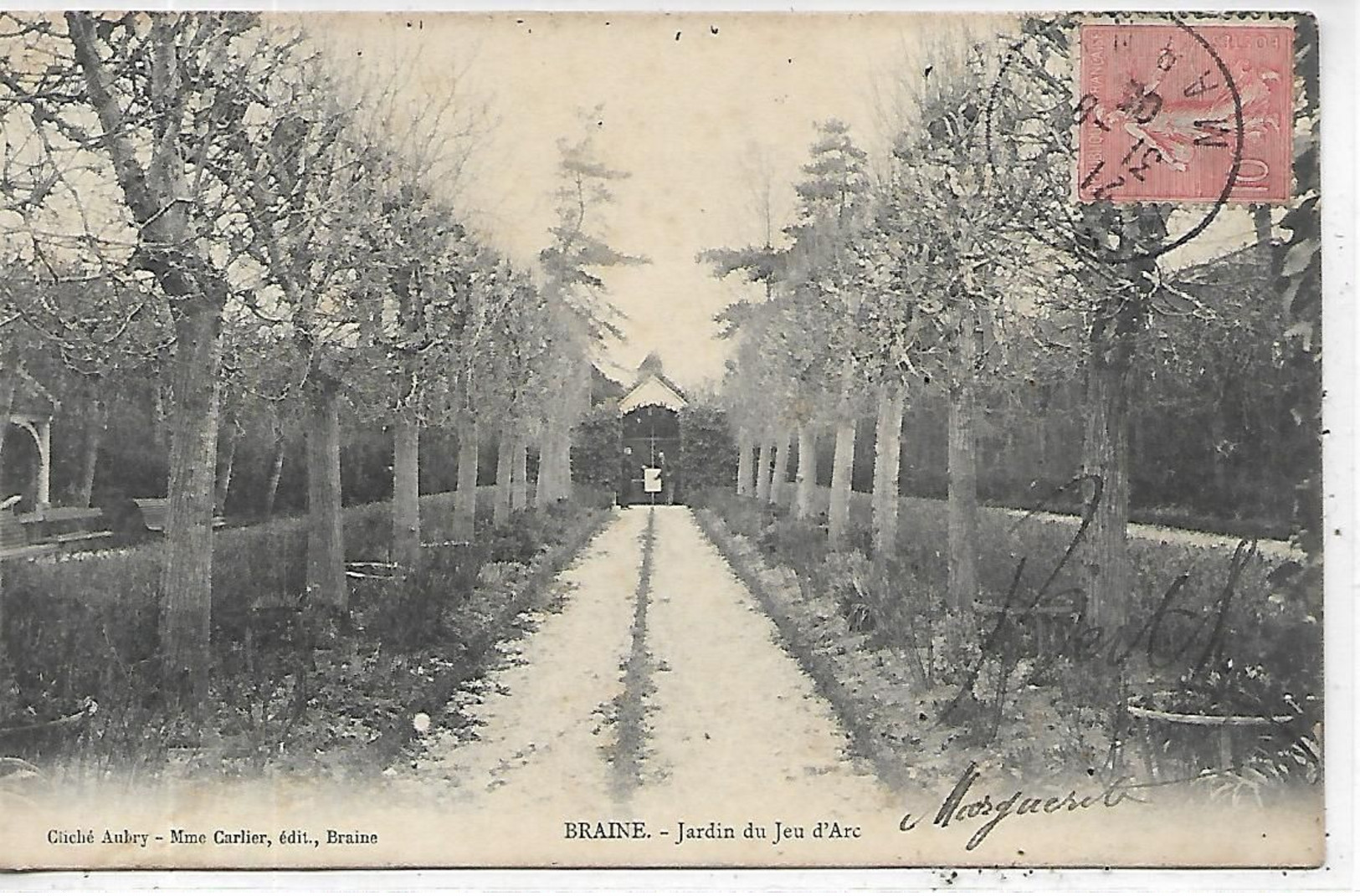 02,Aisne, BRAINE, Jardin Du Jeu D'Arc, Scan Recto-Verso - Other & Unclassified