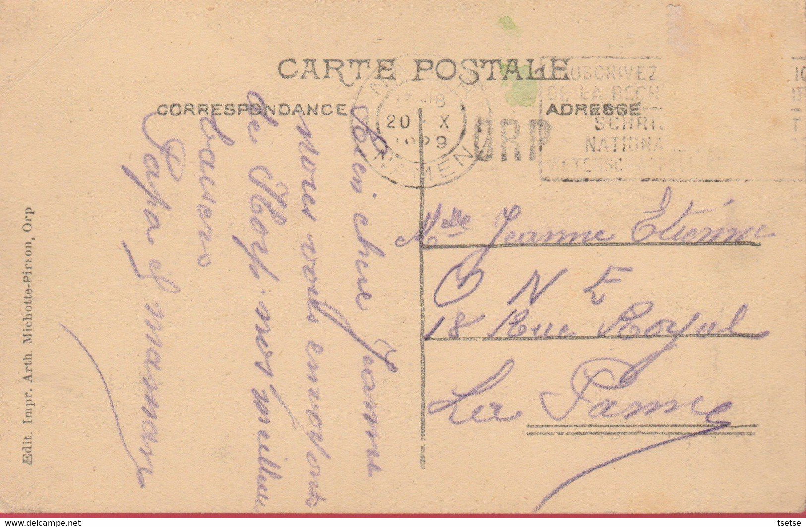 Orp - La Gare - 1929 ( Voir Verso ) - Orp-Jauche