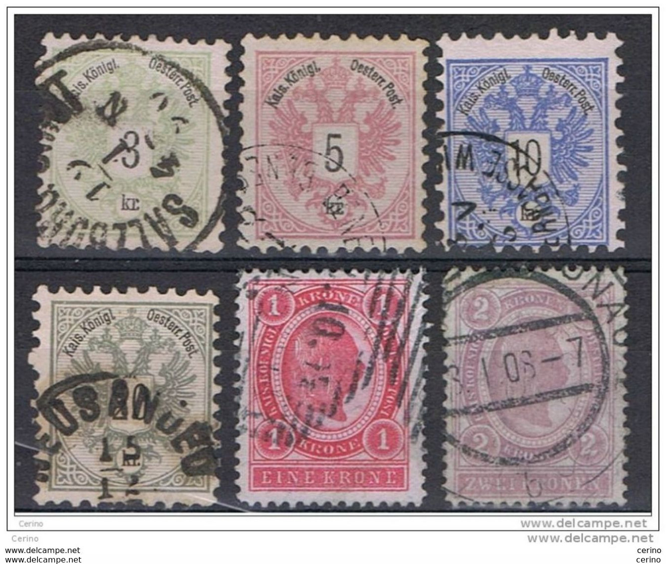 AUSTRIA:  1883/99  VARI  -  6  VAL. US. -  YV/TELL. 41//78 - Gebruikt