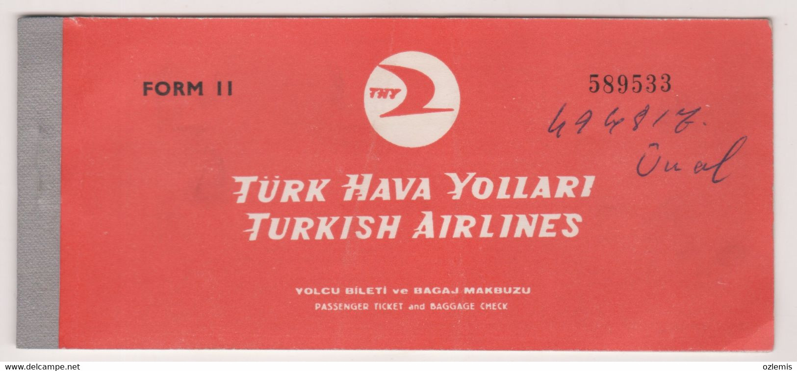 TURKISH   AIRLINES  TICKET - Biglietti