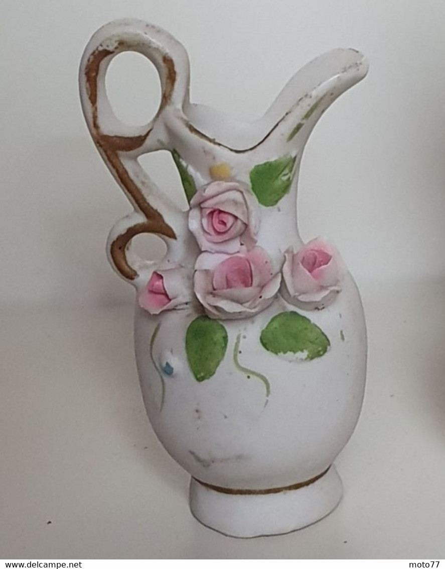 Lot Vases Fleuris - Fleur Rose - STATUETTE - Bon état - 32 / Vers 1990 - Sonstige & Ohne Zuordnung