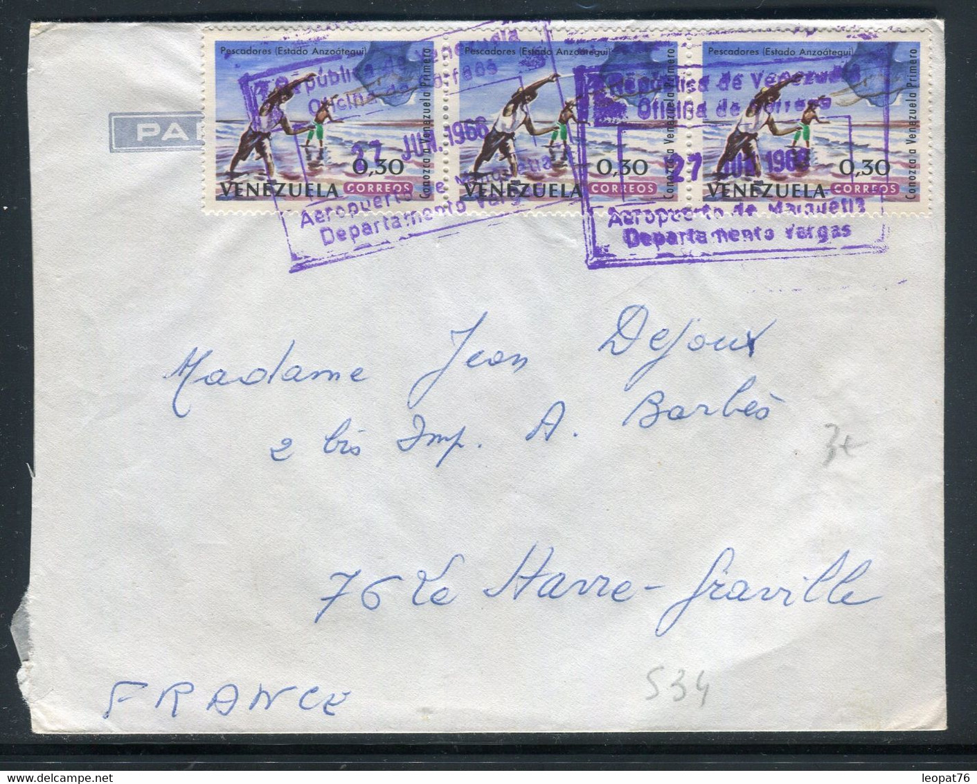 Venezuela -  Enveloppe Pour La France En 1966 - Prix Fixe !! - Ref S 34 - Venezuela