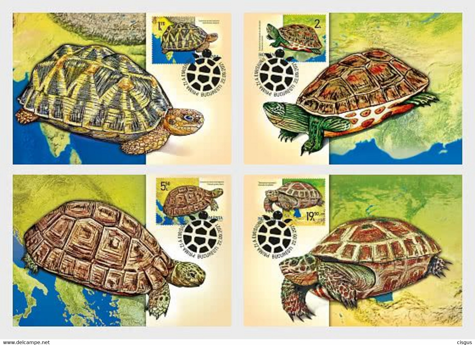 Romania Rumänien Delivery Within 4 Weeks MNH ** Ru 2021 223 Turtles Max Card - Nuovi