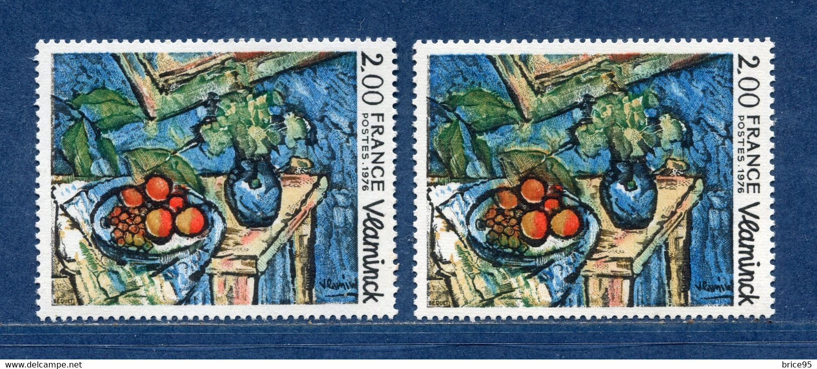 ⭐ France - Variété - YT N° 1901 - Couleurs - Pétouilles - Neuf Sans Charnière - 1976 ⭐ - Unused Stamps