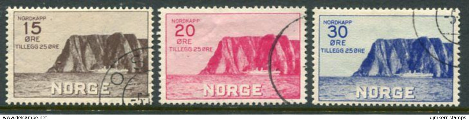 NORWAY 1930 Tourist Association Set Used.  Michel 159-61 - Oblitérés