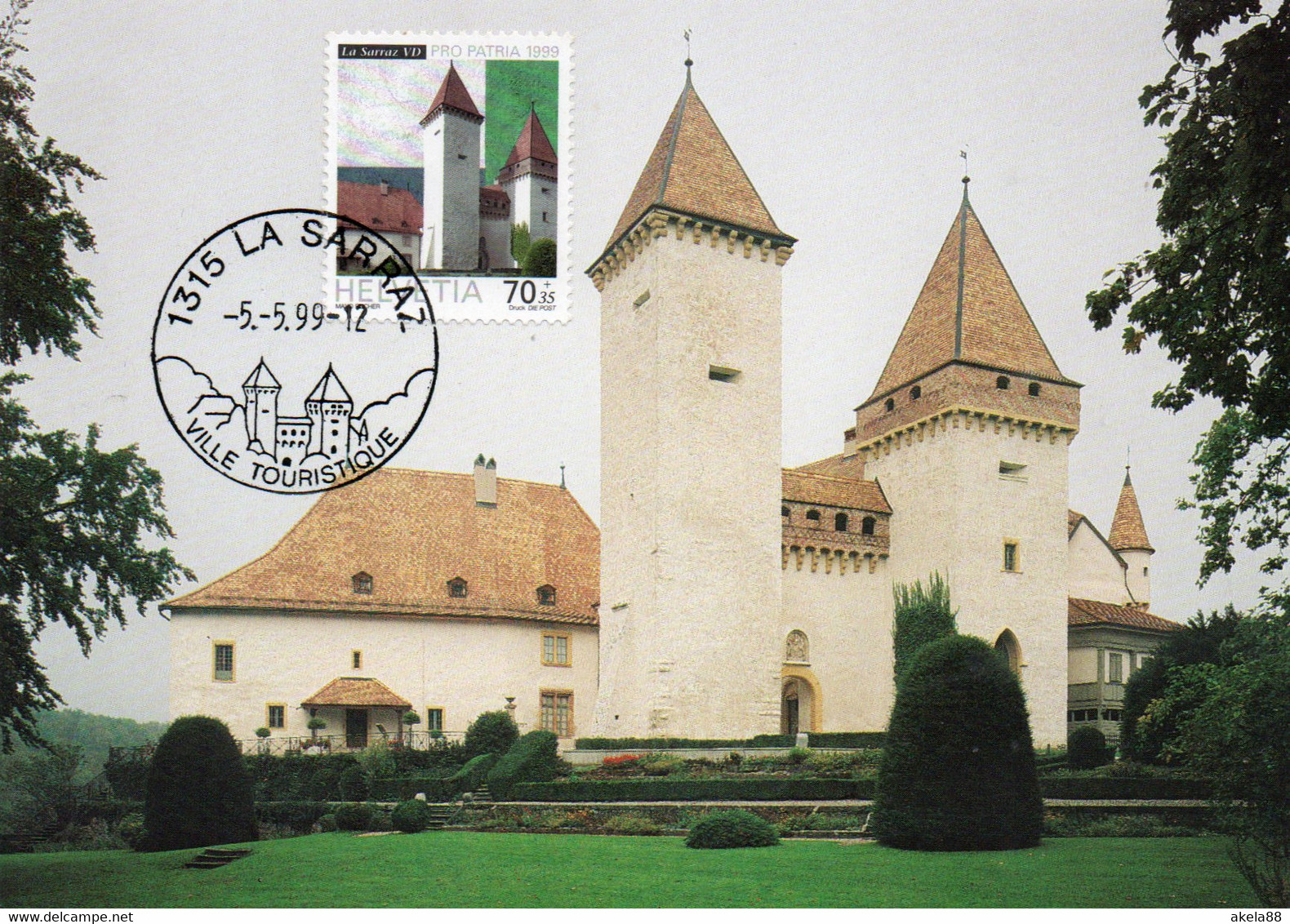 SVIZZERA  PRO PATRIA 1999 - CASTELLO DE LA SARRAZ - CARTOLINA MAXIMUM - Other & Unclassified