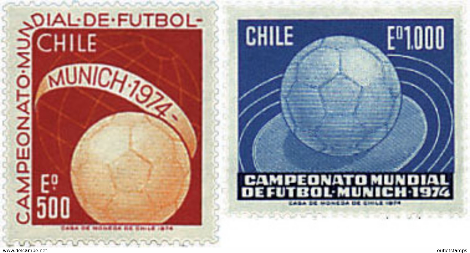 Ref. 27043 * NEW *  - CHILE . 1974. FOOTBALL WORLD CUP. GERMANY-74. COPA DEL MUNDO DE FUTBOL. ALEMANIA-74 - Cile