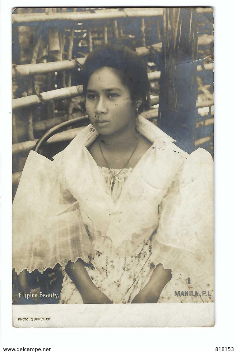 Filipine Beauty  MANILA, P.I. 1907 - Philippines