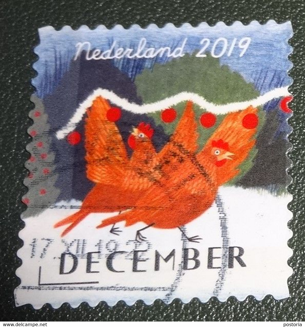 Nederland - NVPH - 3882 - 2019 - Gebruikt - Cancelled - December - Decemberzegel - Kerst - Kerstmis - Hanen - Bomen - Gebruikt