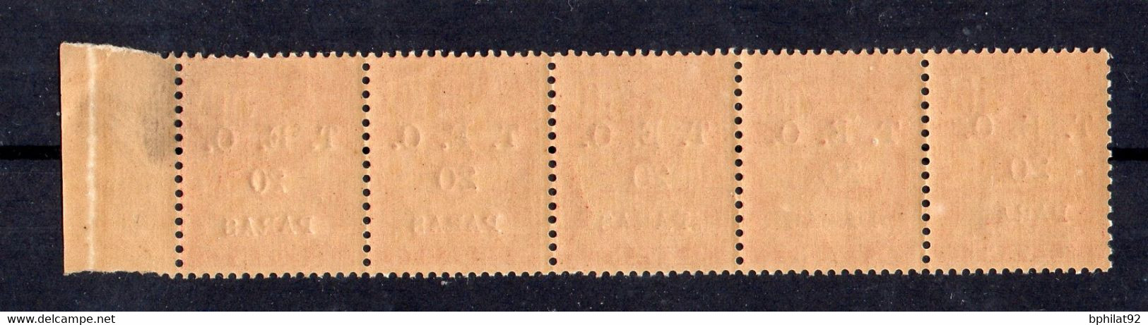 !!! CILICIE, TYPE MOUCHON, N°77 BANDE DE 5 AVEC TYPES I, II ET III NEUVE ** - Unused Stamps