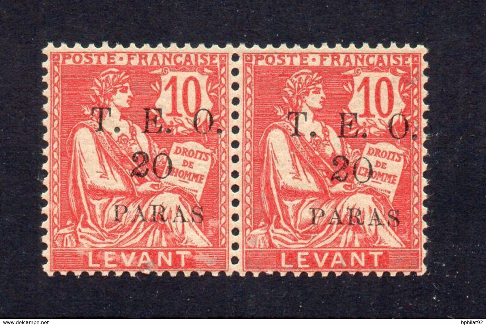 !!! CILICIE, TYPE MOUCHON, N°77 PAIRE AVEC TYPES I, ET II SE TENANT NEUVE ** - Unused Stamps