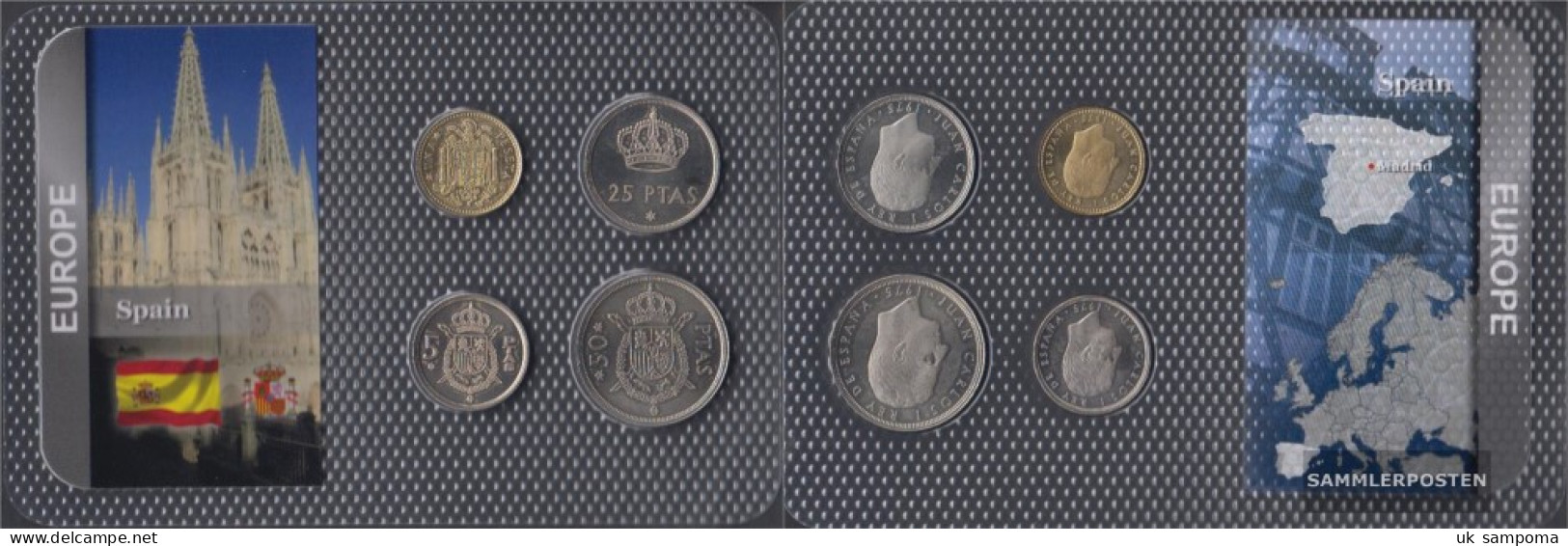 Spain 1975 Stgl./unzirkuliert Kursmünzen Stgl./unzirkuliert 1975 1 Peseta Until 50 Pesetas - Ongebruikte Sets & Proefsets