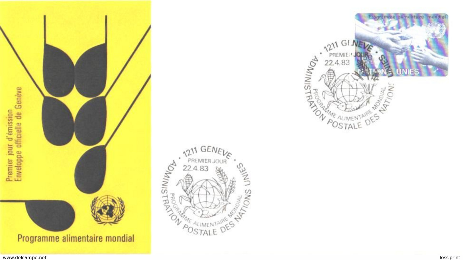 United Nation:Nations Unies:Programme Alimentaire Mondial, 22.04.1983 - Briefe U. Dokumente