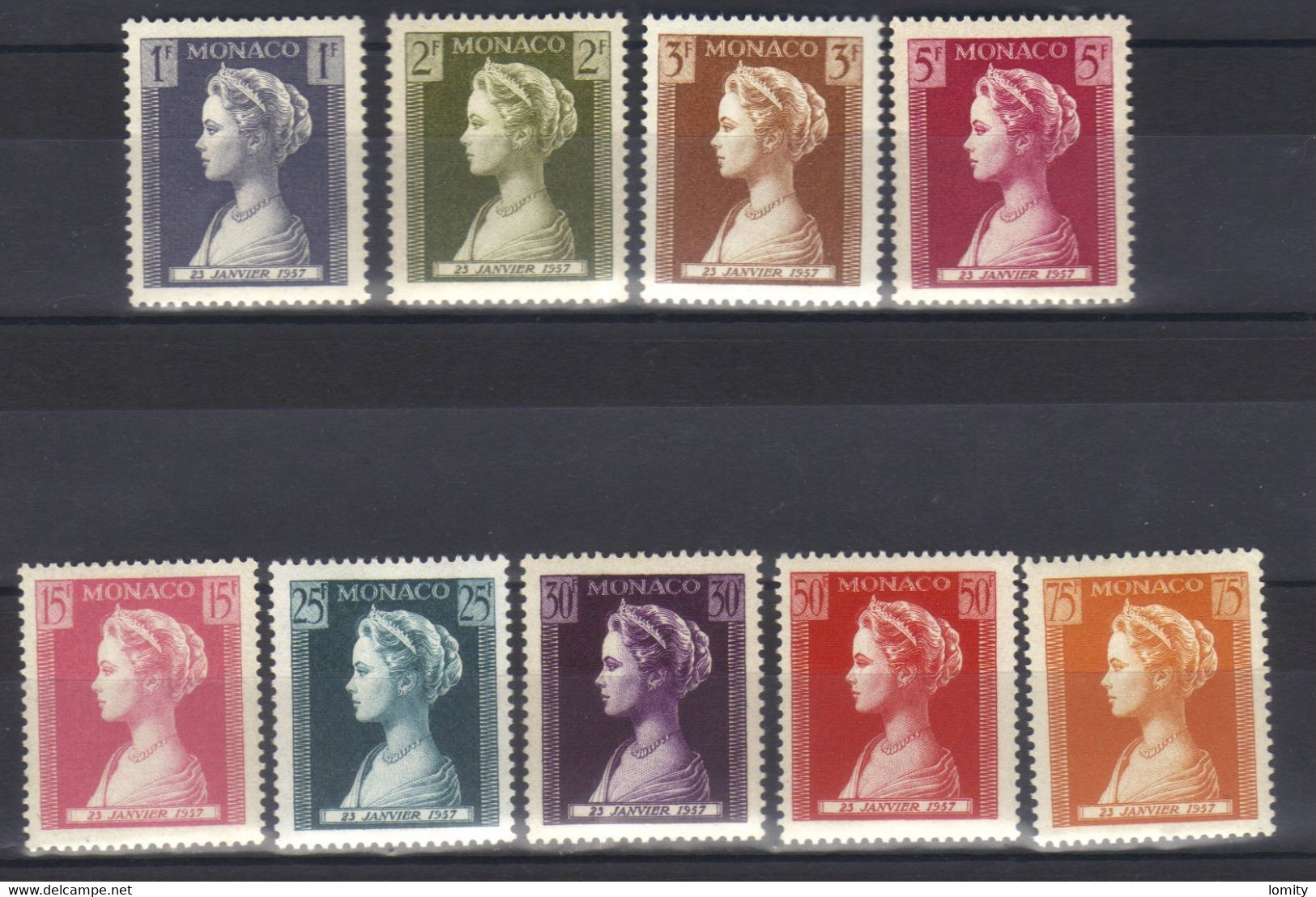 Monaco Timbres  N° 478 à 486  Neuf ** Naissance De La Princesse Caroline Effigie Princesse Grace Série Complète - Unused Stamps