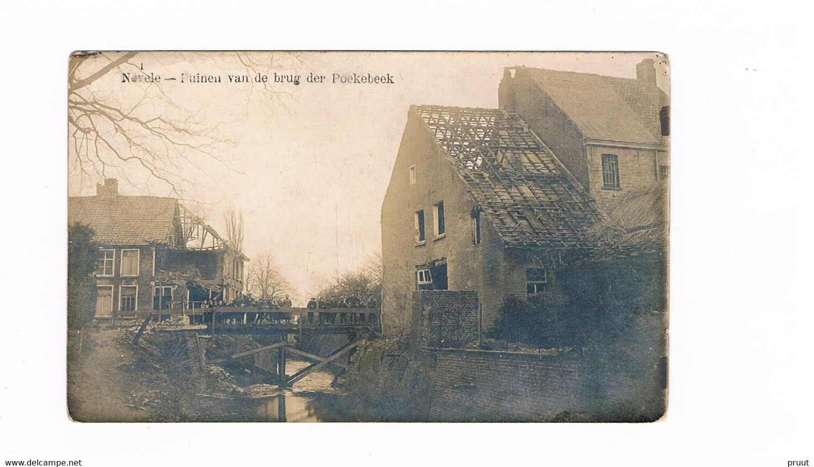 NEVELE - PUINEN VAN DE BRUG DER POEKEBEEK FOTOKAART - Nevele