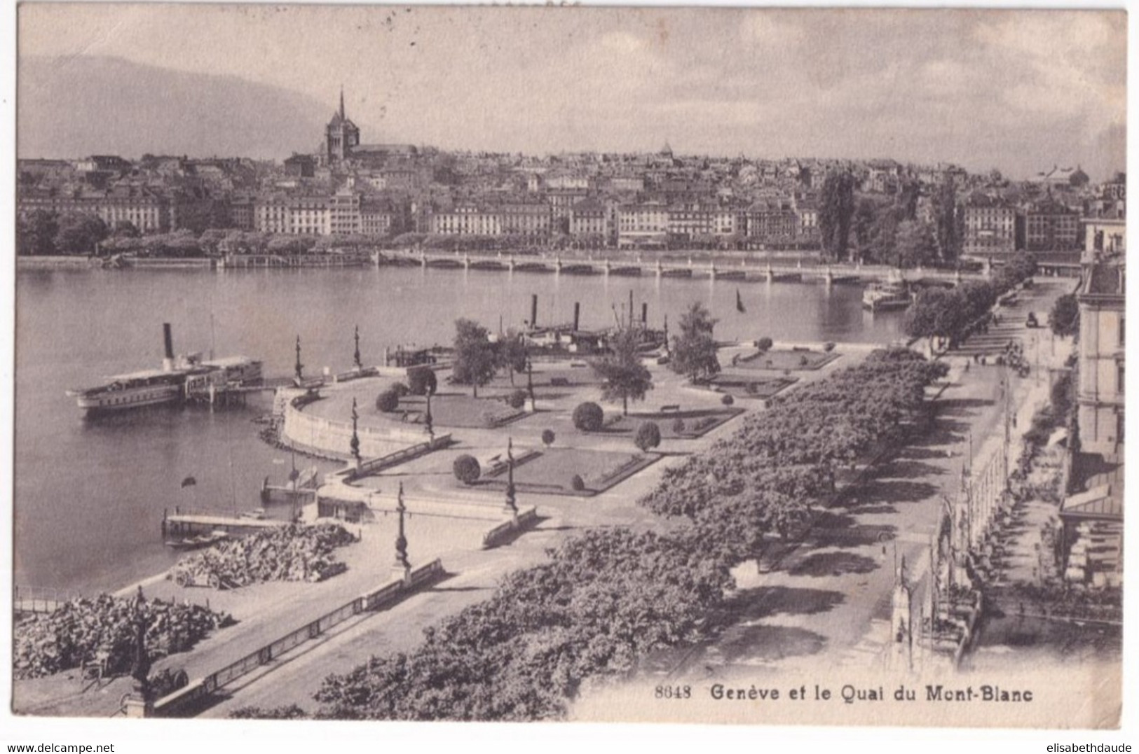 SUISSE - 1912 - CP De GENEVE Avec CACHET AMBULANT GENEVE CULOZ GENEVE ! => ISSOIRE - Ferrovie