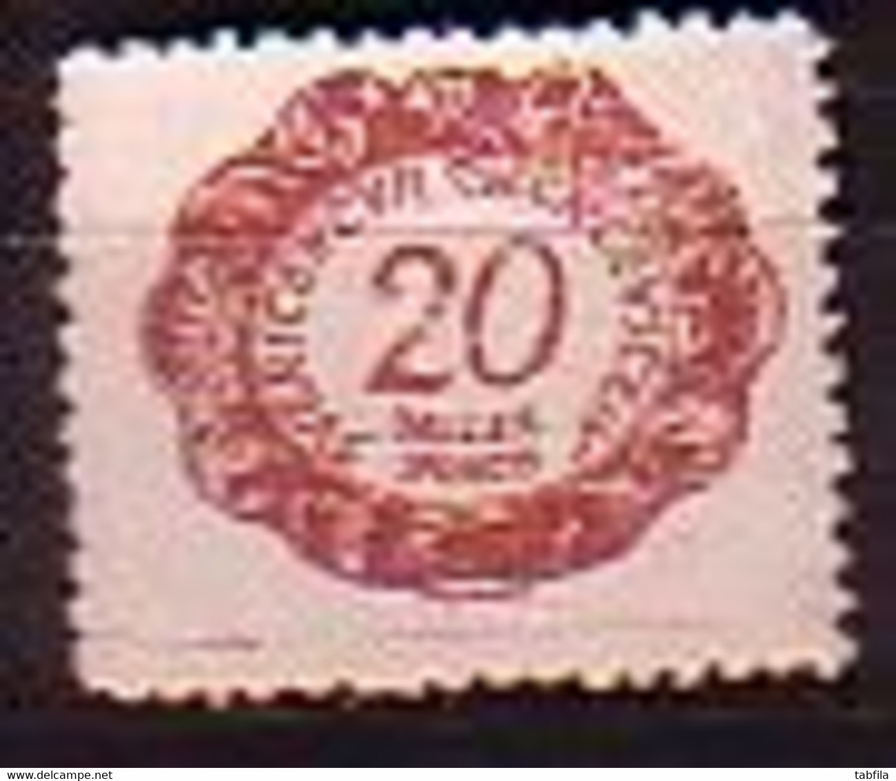 LIECHTENSTEIN - 1920 - Timbre Taxe - Serie Courant  - 20h - Yv 4* - Postage Due