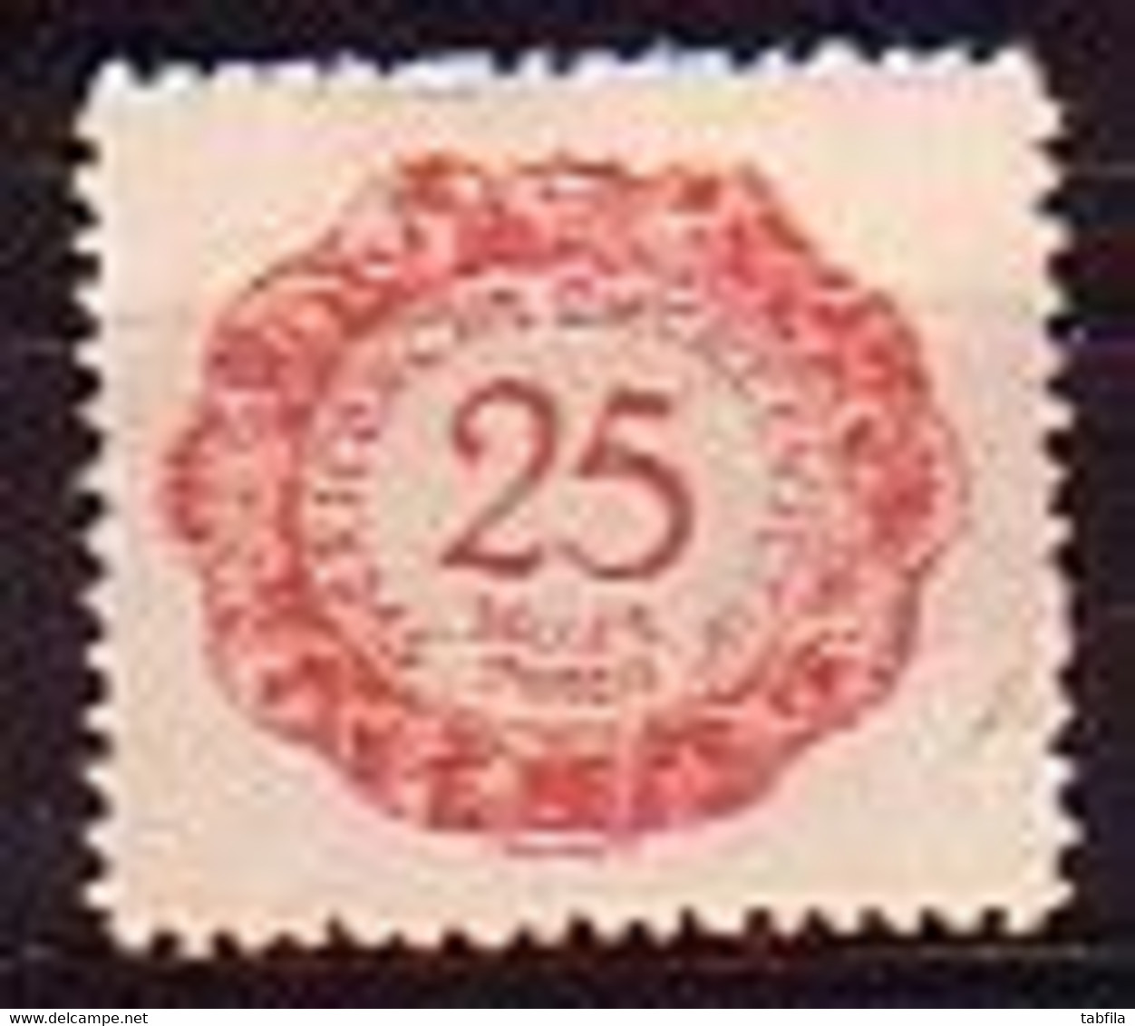 LIECHTENSTEIN - 1920 - Timbre Taxe - Serie Courant  - 25h - Yv 5* - Taxe