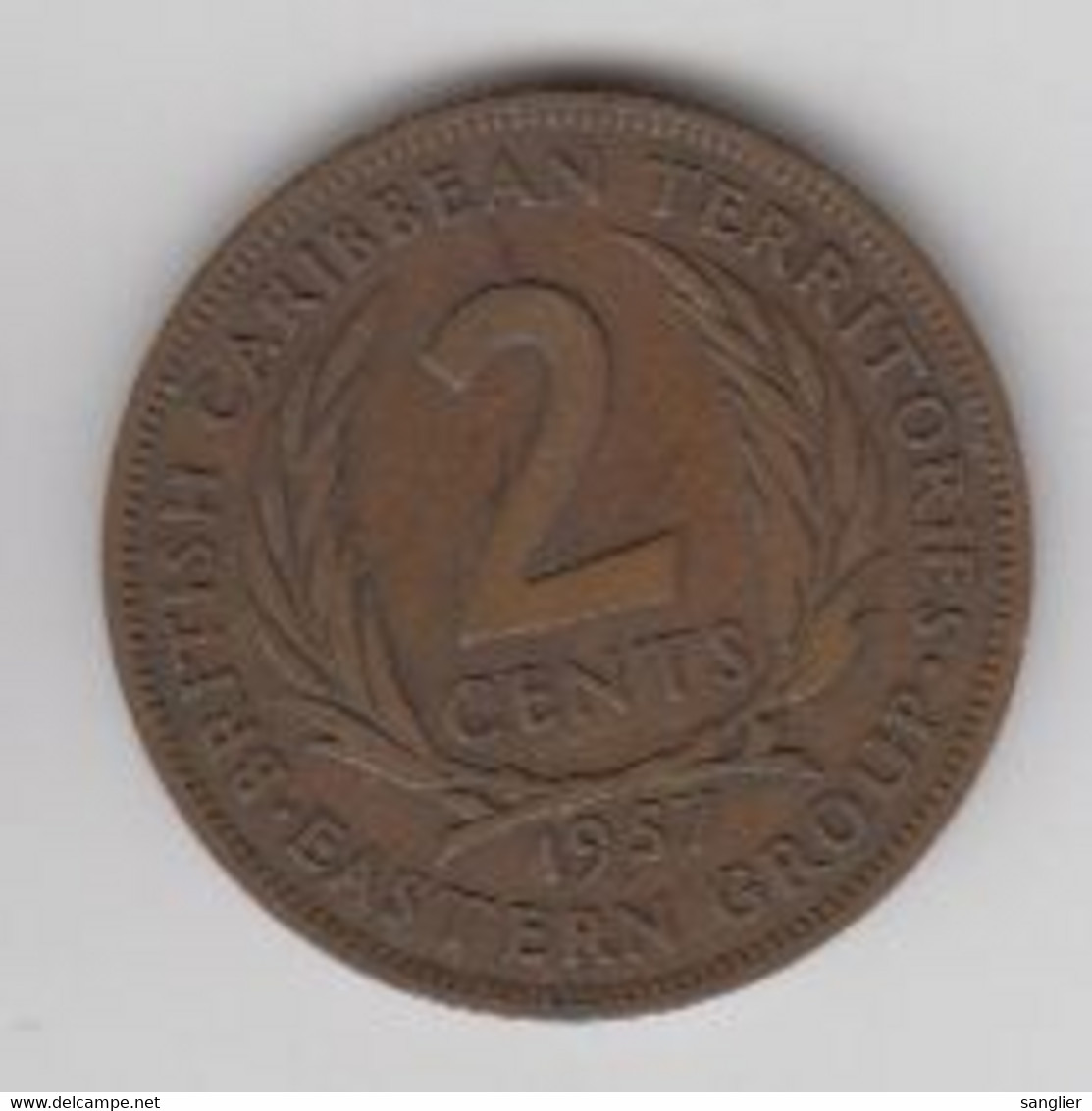 2 CENTS 1957 - Territoires Britanniques Des Caraïbes